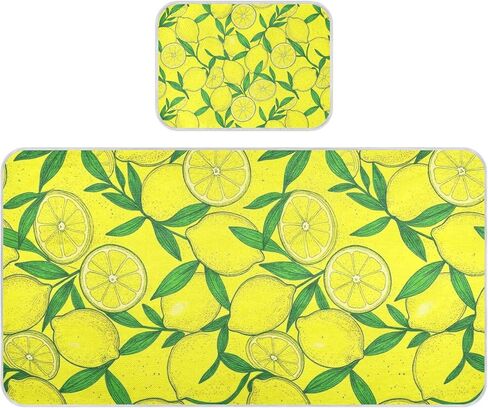 Summer Yellow Lemon Cooling Baby Bassinet Mattress 28" x 52" Ultra Soft Pads Washable Waterproof for Kids, Adult in Kuwait