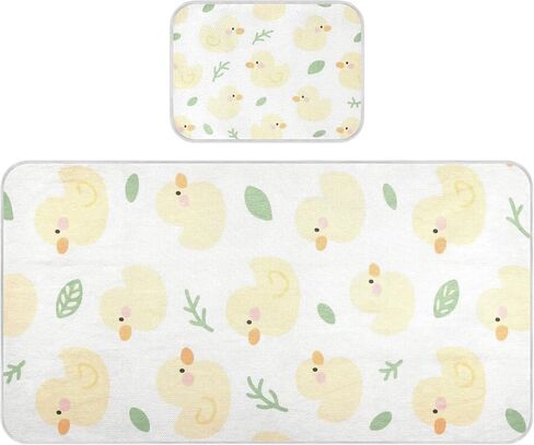 Cartoon Cute Yellow Duck Cooling Baby Crib Mattress Topper 28" x 52" Absorbent Training Pads for Kids, Adult in Kuwait