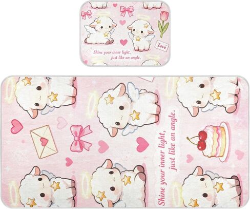 Cute Sheep Cartoon Angel Cooling Baby Mattress pad Protector 28" x 52" Washable Mattress pad for Kids, Adult in Kuwait