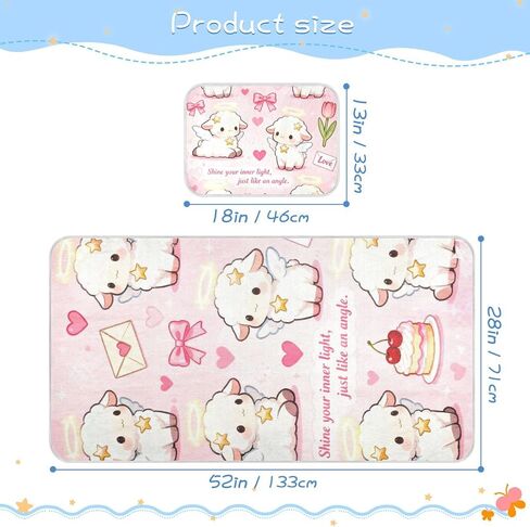 Cute Sheep Cartoon Angel Cooling Baby Mattress pad Protector 28" x 52" Washable Mattress pad for Kids, Adult in Kuwait