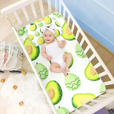 Green Avocado Cooling Baby Mattress Cover 28" x 52" Reusable Mattress pad for Baby&Toddler in Kuwait