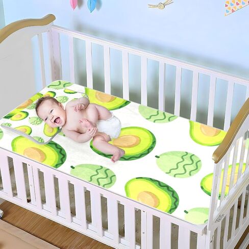 Green Avocado Cooling Baby Mattress Cover 28" x 52" Reusable Mattress pad for Baby&Toddler in Kuwait