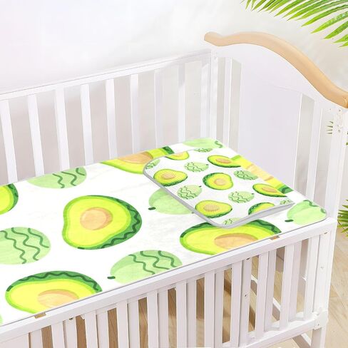Green Avocado Cooling Baby Mattress Cover 28" x 52" Reusable Mattress pad for Baby&Toddler in Kuwait