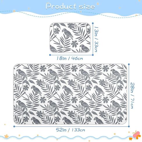 Style Falcon Gray Cooling Baby Mattress pad Waterproof 28" x 52" Ultra Soft Mattress Protector pad for Kids, Adult in Kuwait
