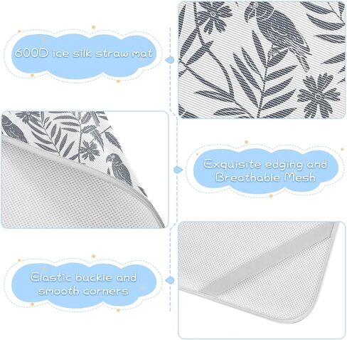 Style Falcon Gray Cooling Baby Mattress pad Waterproof 28" x 52" Ultra Soft Mattress Protector pad for Kids, Adult in Kuwait
