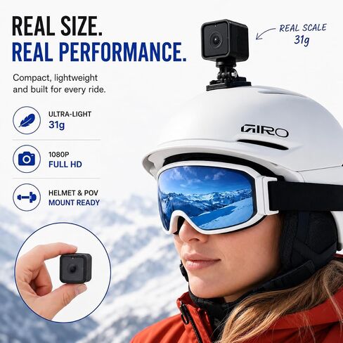 TIROL SUPPLIES Ultra Light Action Camera | 170° Wide Angle FHD 1080P | Front or Rear View Bike Camera, Loop Recording, USB Rechargeable, Two-Prong Mount for Men in Kuwait