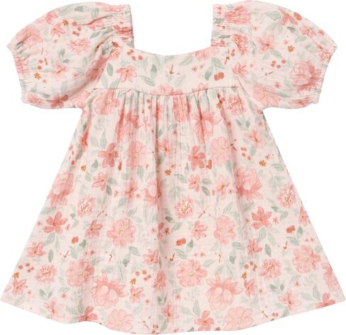 MODERNMOMENTS Baby Girls' 2-piece Puffed Sleeve Dress & Diaper Cover Set in Kuwait