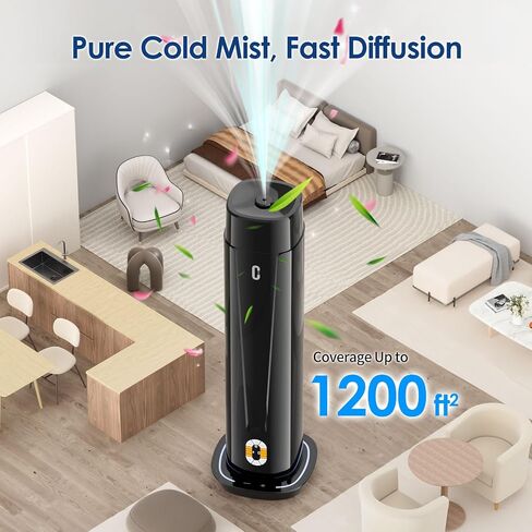 Waterless Scent Diffuser, Essential Oil Diffuser for Home, Office, Hotel | 1200 Sq Ft Coverage, Quiet Aromatherapy Diffuser with LED Light & Timer, Air Scent Diffuser Starter Kit in Kuwait