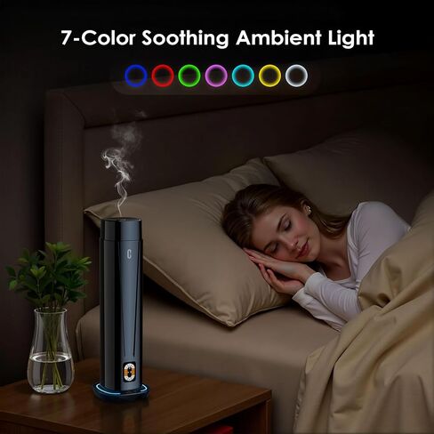 Waterless Scent Diffuser, Essential Oil Diffuser for Home, Office, Hotel | 1200 Sq Ft Coverage, Quiet Aromatherapy Diffuser with LED Light & Timer, Air Scent Diffuser Starter Kit in Kuwait