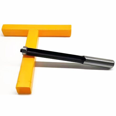 Extended Flush Trim Bit 1/2 Shank, 3" Cutting Length for Deep Template Work | Deep Flush Trimming Made Easy, 2-Flute Design, Bottom Bearing for Precise Tracking, Anti-Kickback, for Wood, Plywood & MDF in Kuwait