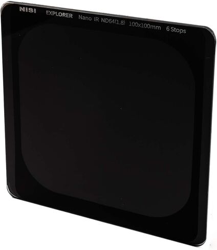 NiSi Explorer Collection 100x100mm IR ND64 - Square 6-Stop (1.8) ND Filter | B270 Tempered Glass, 2x Stronger Than Standard Filters, No Image Quality Loss, Nano Coating, Infrared Color Protection in Kuwait