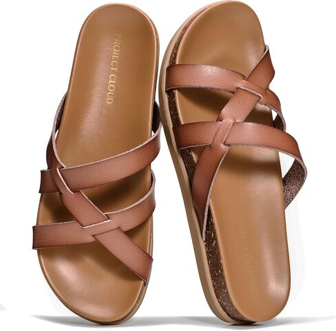 Project Cloud Non-Slip Summer Slides for Women & Lightweight Womens Sandals | Summer Sandals for Women with Plush and Soft Insole Womens Sandals Comfortable Non Slip and Lightweight Women Footwear in Kuwait