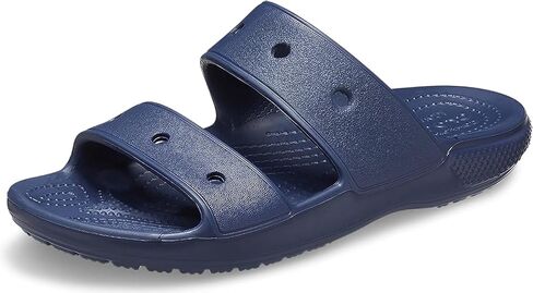Crocs Unisex Classic Two-Strap Slide SandaLS, Navy, 10 Women/12 Men in Kuwait