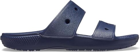Crocs Unisex Classic Two-Strap Slide SandaLS, Navy, 10 Women/12 Men in Kuwait