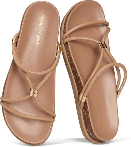 Project Cloud Non-Slip Summer Slides for Women & Lightweight Womens Sandals | Summer Sandals for Women with Plush and Soft Insole Womens Sandals Comfortable Non Slip and Lightweight Women Footwear in Kuwait