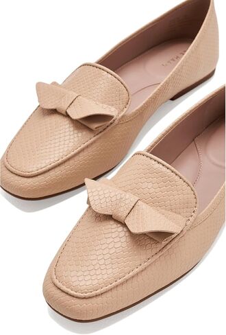 Cole Haan Women's Payson Soft Construction Bow Penny Loafers, Soft Buff Snake Print Leather, 8-B US in Kuwait