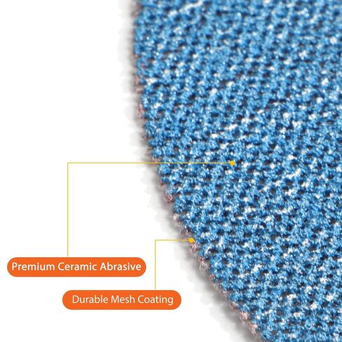9 Inch Mesh Sanding Disc Assortment: 25Pcs Premium Ceramic Net Sanding Discs 60 80 120 150 240 Assorted Grit, Dustless Hook & Loop Round Sandpaper Replacement Pad for Drywall Sander in Kuwait