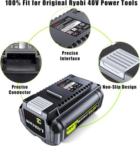 Replace for Ryob 40V Battery 6.0Ah OP4060 OP4040 Battery OP4050 OP4015 OP4026 OP4030, Compatible with Ryob 40V HP Series Tools in Kuwait