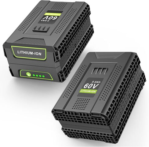 60V 5000mAh Battery 2Pack Replacement for Greenworks 60V Battery,Compatible with Greenworks 60Volt Batteries LB604 2908502 LB6042 LB60A00 LB60A01 LB60A02 Fit for 60Volt Power Tools in Kuwait