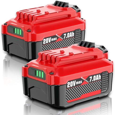 Upgraded 7000mAh V20 Replacement for Craftsman 20V Battery NiMh Compatible with CMCB205 CMCB204 CMCB206 CMCB202 CMCB201 CMCD700C1 CMCS500B 20 Volt Cordless Power Tools,2Packs in Kuwait