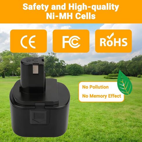 2-Pack Replacement Lincoln Battery, 12V 4000mAh Ni-MH, Rechargeable Battery with Higher Safety & Longer Runtime - Compatible with Lincoln LIN-1200, LIN-1201, LIN-1240, LIN-1242, LIN-1244 Grease Guns in Saudi Arabia