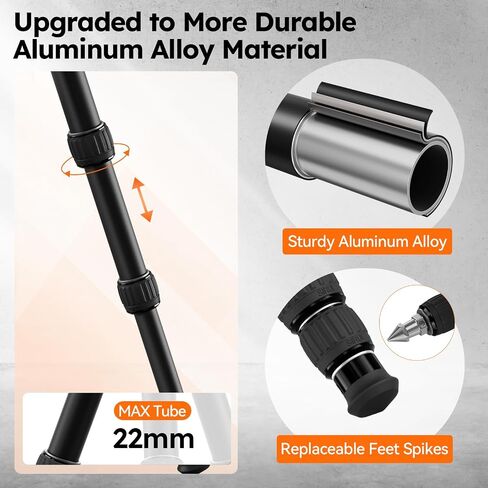 SIRUI Aluminum Alloy Desktop Tripod, 1.9lbs Mini Lightweight Tripod with Low-Profile Ball Head, Compact Design, 33lbs Load, 16.7" Max Height, for DSLR, Mirrorless Camera, Phone, Vlogging in Kuwait