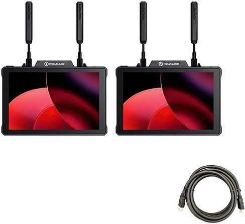 Hollyland Pyro 7 Dual Kit Wireless Transceiving Monitor System with Mustang AV HS-101 HDMI Cable in Kuwait