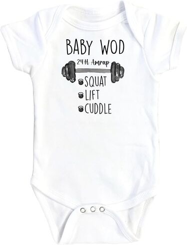 Baby Wod Gym - Baby Boy Girl Clothes Infant Bodysuit Funny Cute Newborn in Kuwait