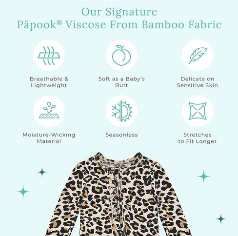 Posh Peanut Viscose Derived from Bamboo Baby Infant Girls Footie Pajamas | Ruffle Bodice With 2-Way Zipper for Easy Access, Footed Grips, True To Size Snug Fit, And Easy Care Wash in Kuwait