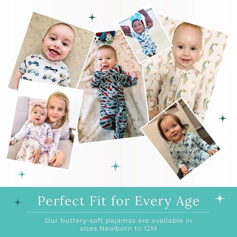 Posh Peanut Viscose Derived from Bamboo Baby Infant Girls Footie Pajamas | Ruffle Bodice With 2-Way Zipper for Easy Access, Footed Grips, True To Size Snug Fit, And Easy Care Wash in Kuwait