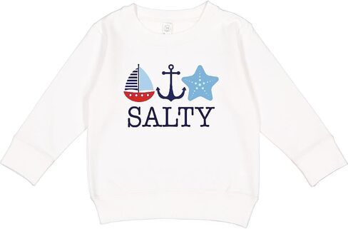 inktastic Nautical Anchor Starfish Salty Cute Beach Toddler Sweatshirt in Kuwait
