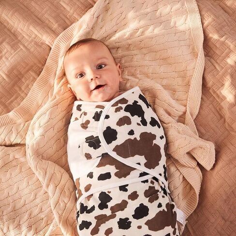 3 Pcs Western Cowboy Swaddles for Newborns Organic Cotton Adjustable Swaddles 0-3 Months Newborn Gift Breathable Soft Nursery Swaddling Blankets for Boy Girl Baby in Kuwait