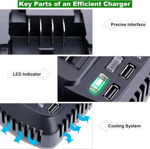 Upgraded 6.0Ah 20V Lithium Battery Compatible with Craftsman V20 Tools | 2-Pack Replacement Battery CMCB204 Compatible with Craftsman V20 Series Cordless Outdoor Tool Batteries CMCB206, CMCB202 in Saudi Arabia