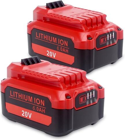 Upgraded 6.0Ah 20V Lithium Battery Compatible with Craftsman V20 Tools | 2-Pack Replacement Battery CMCB204 Compatible with Craftsman V20 Series Cordless Outdoor Tool Batteries CMCB206, CMCB202 in Saudi Arabia