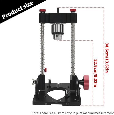 Drill Mate PRO, 1/2" Keyed Chuck Portable Drill Press, All-Metal Construction with 0-60 Angle Adjustment, Drilling Guide for Wood Metal Plastic in Kuwait