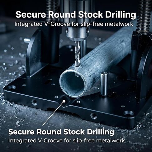 Drill Mate PRO, 1/2" Keyed Chuck Portable Drill Press, All-Metal Construction with 0-60 Angle Adjustment, Drilling Guide for Wood Metal Plastic in Kuwait