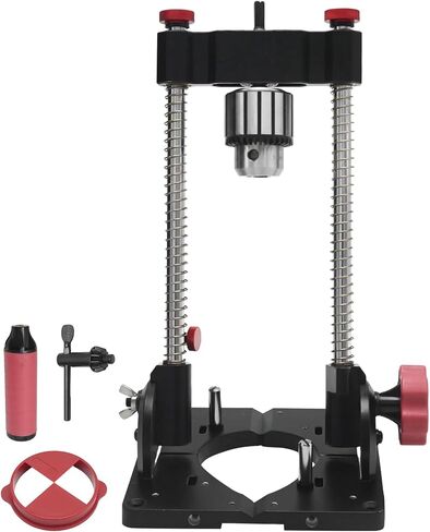 Drill Mate PRO, 1/2" Keyed Chuck Portable Drill Press, All-Metal Construction with 0-60 Angle Adjustment, Drilling Guide for Wood Metal Plastic in Kuwait