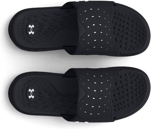 Under Armour Women's Ignite Pro Slide, (001) Black/Black/White, 9, US in Kuwait