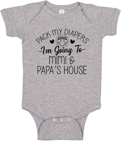 I'm Going to Mimi and Papa's House Baby Bodysuit One Piece Or Toddler Shirt Cute Grandma and Grandpa Gift in Kuwait