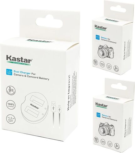 Kastar 2 Battery + Dual USB Charger Replacement for Sony NP-FM500H, NP-FM500 Alpha SLT A57 A58 A65 A77 A77V A77II A99 A350 A450 A500 A550 A700 A850 A900 CLM-V55 DSLR Camera, VG-C77AM Grip in Kuwait