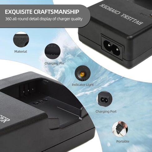 EN-EL12 Battery Charger, Camera Accessories for Nikon Coolpix S9900 S9500 S9300 S9100 S8200 S8000 S6300 S6200 S6100 A1000 A900 B600 W300 AW130 AW120 AW110, Replacement for MH-65 Charger in Kuwait