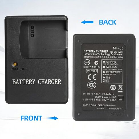 EN-EL12 Battery Charger, Camera Accessories for Nikon Coolpix S9900 S9500 S9300 S9100 S8200 S8000 S6300 S6200 S6100 A1000 A900 B600 W300 AW130 AW120 AW110, Replacement for MH-65 Charger in Kuwait