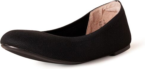 Amazon Essentials Women's Knit Ballet Flat, Black, 8 in Kuwait