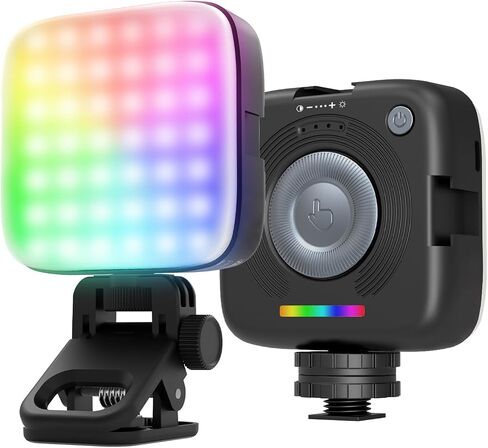 NEEWER Entry Level Version Magnetic LED Camera Light, 96 LEDs Bi Color Small Clip On Panel Light, 2000mAh 3000K-9000K CRI80+, 3 Cold Shoes 1/4" Thread for Tripod, Video Recording Selfie Lighting, N96 in Kuwait