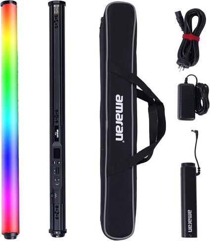 Aputure Amaran T2C 20W RGBWW LED Tube Light,APP/DMX Control,23.6inch/60cm | Stick Light,2500-7500K CCT,Rechargeable Battery,15 Lighting FX,for Video,Photo,Vlogging,YouTube,Live Streaming in Kuwait