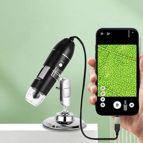 Digital Microscope Camera with Stand Portable Electronic Microscope 500X 1000X 1600X for Mobile Phone PC in Kuwait