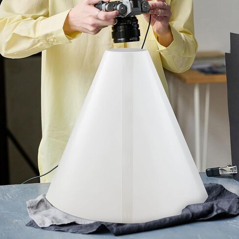 Light Cone Photo Flash Diffuser 360 Diffusion for Photoing Reflective Objects Alternative to Picture Box for Jewelry, 30x33x12.5cm in Kuwait