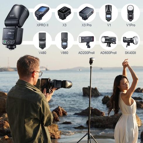 Godox V1mid N Camera Flash TTL High Speed Sync Li-ion Battery Portable Flash Fit for Nikon DSLR Camera in Saudi Arabia