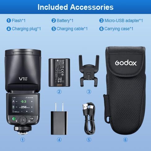 Godox V1mid N Camera Flash TTL High Speed Sync Li-ion Battery Portable Flash Fit for Nikon DSLR Camera in Saudi Arabia