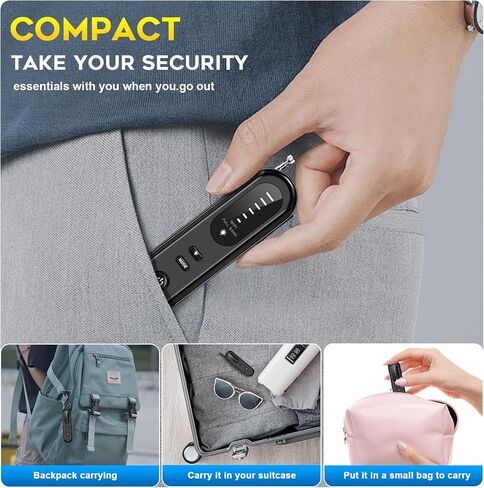 SEVENPARK Hidden Camera Detector - 2026 Portable Camera Finder, GPS Tracker Detector, RF Wireless Signal Scanner for Office, Hotels, Cars, 5 Levels Sensitivity (Black) in Kuwait